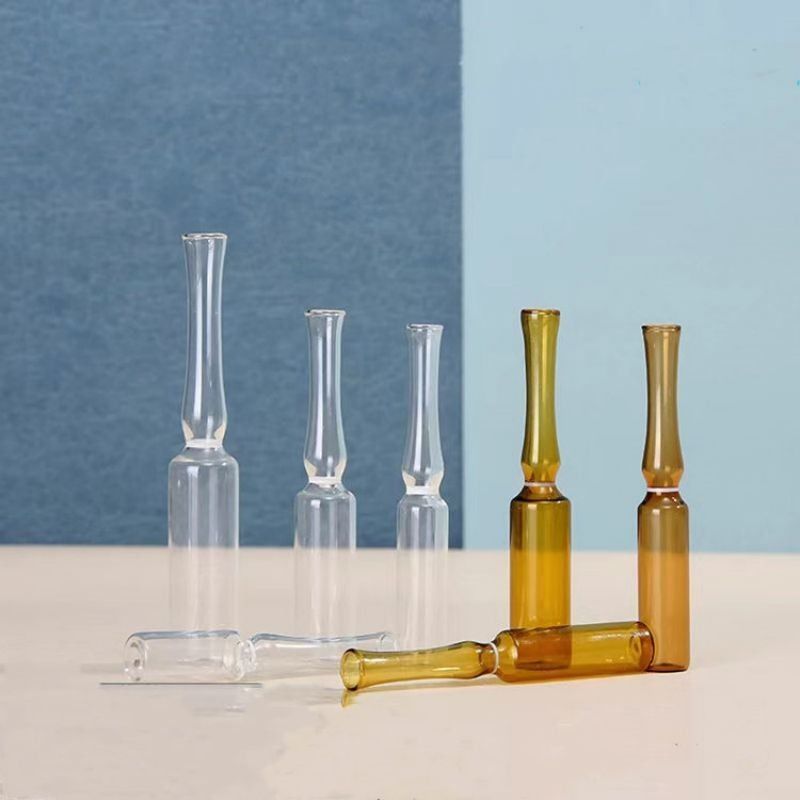 1 ml 2 ml 5 ml Pierścień przejrzysty Ambar Szklana Ampułka USP I Farmaceutyczne Opakowanie Szklana ampułka z normą ISO