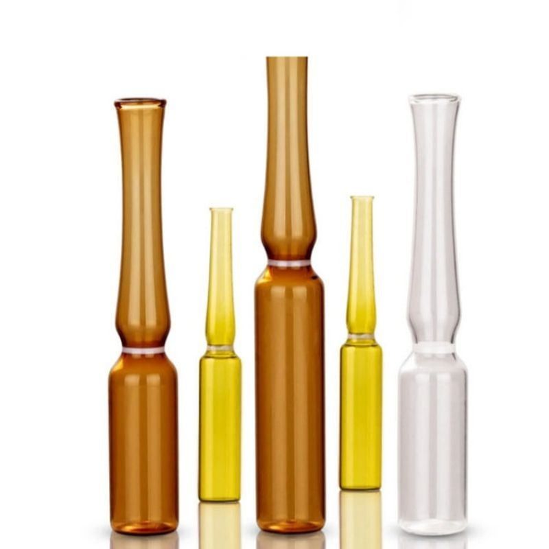 1ml5ml 10ml 20ml kosmetyk pielęgnacja skóry farmaceutyczny Szklana ampułka Kolorowa pierścionek Logo Drukowanie ekranowe Drukowanie formularz B formularz