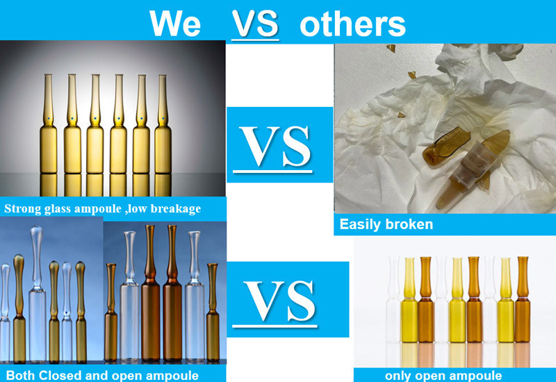 1 ml 2 ml 5 ml 10 ml YBB USP pusty ampułka z borosilikatów szklanych do wstrzykiwań Ampułka ze szkła bursztynowego przezroczystego szklanej ampułka do farmaceutyków