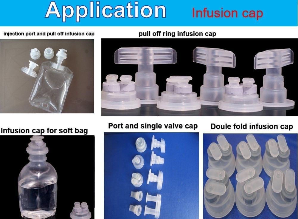 30 mm 32 mm Pull Ring Single Port Infusion Euro Head Cap dla nie-PVC Infusion Bag Infusion Euro Head Cap