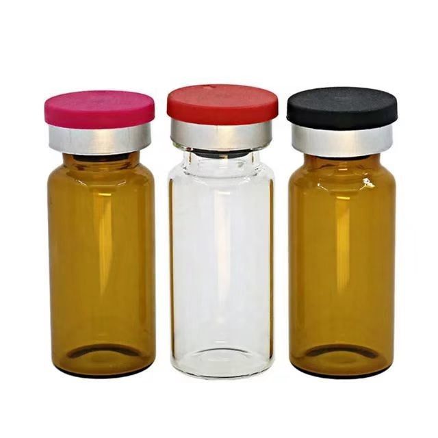 5 ml 7 ml 10 ml Farmaceutyczny Jasny Bursztyn Lyofilizacja rurkowaty z krągłą górą Szklane fiolki z odwracalną czapką