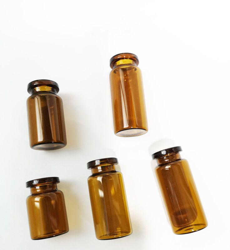 5 ml 7 ml 10 ml Farmaceutyczny Jasny Bursztyn Lyofilizacja rurkowaty z krągłą górą Szklane fiolki z odwracalną czapką