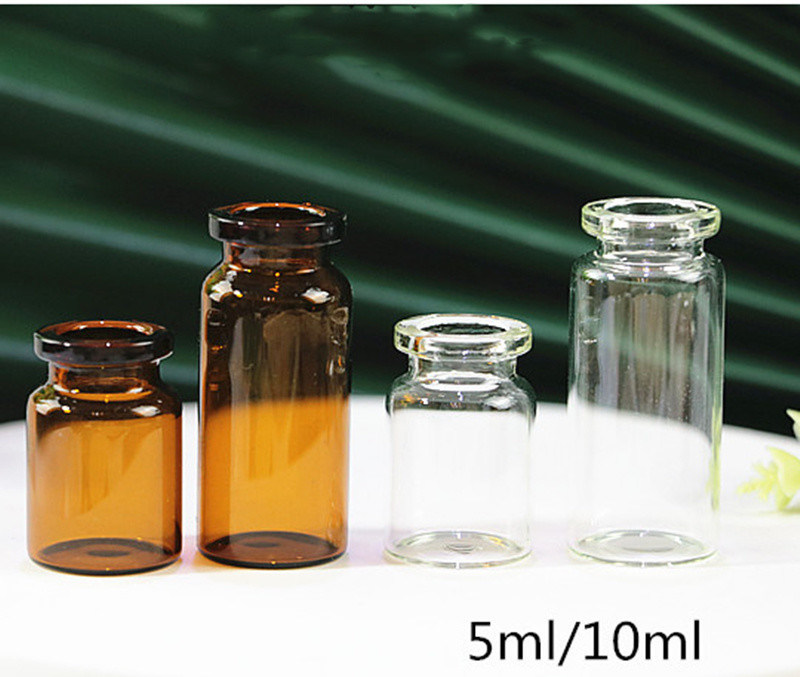 7 ml 10 ml Jasny Bursztyn Farmaceutyczny Sterylny Wstrzykiwacz Tubularny sterylny Puste fiolki szklane do stosowania medycznego