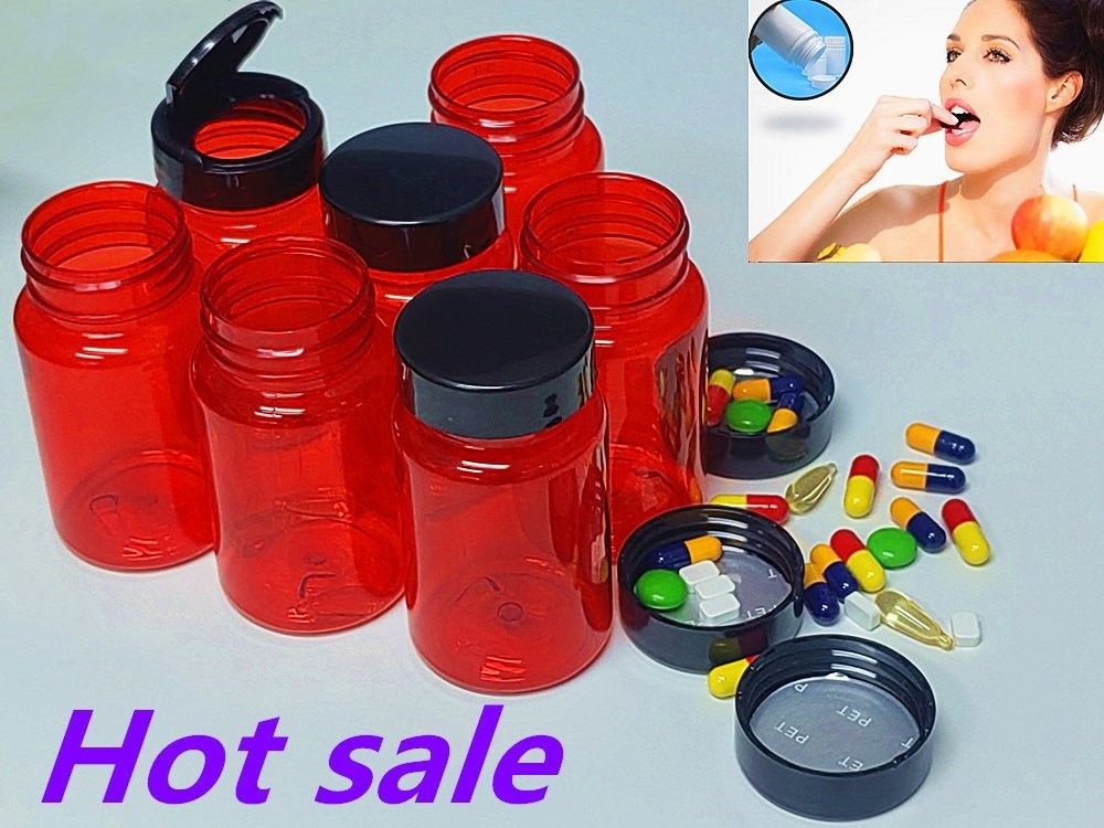 100 ml 150 ml PET butelka farmaceutyczna witaminy kapsułka tabletka tabletka suplementy diety kapsułka plastikowa butelka medycyna opieka zdrowotna