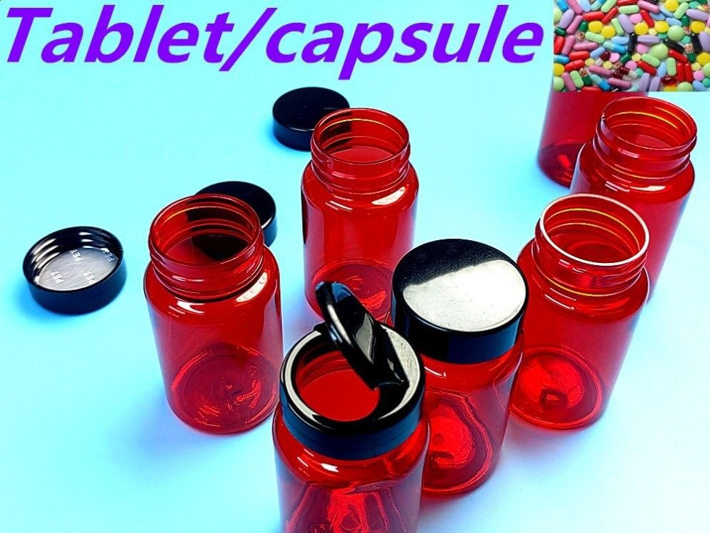100 ml 150 ml PET butelka farmaceutyczna witaminy kapsułka tabletka tabletka suplementy diety kapsułka plastikowa butelka medycyna opieka zdrowotna