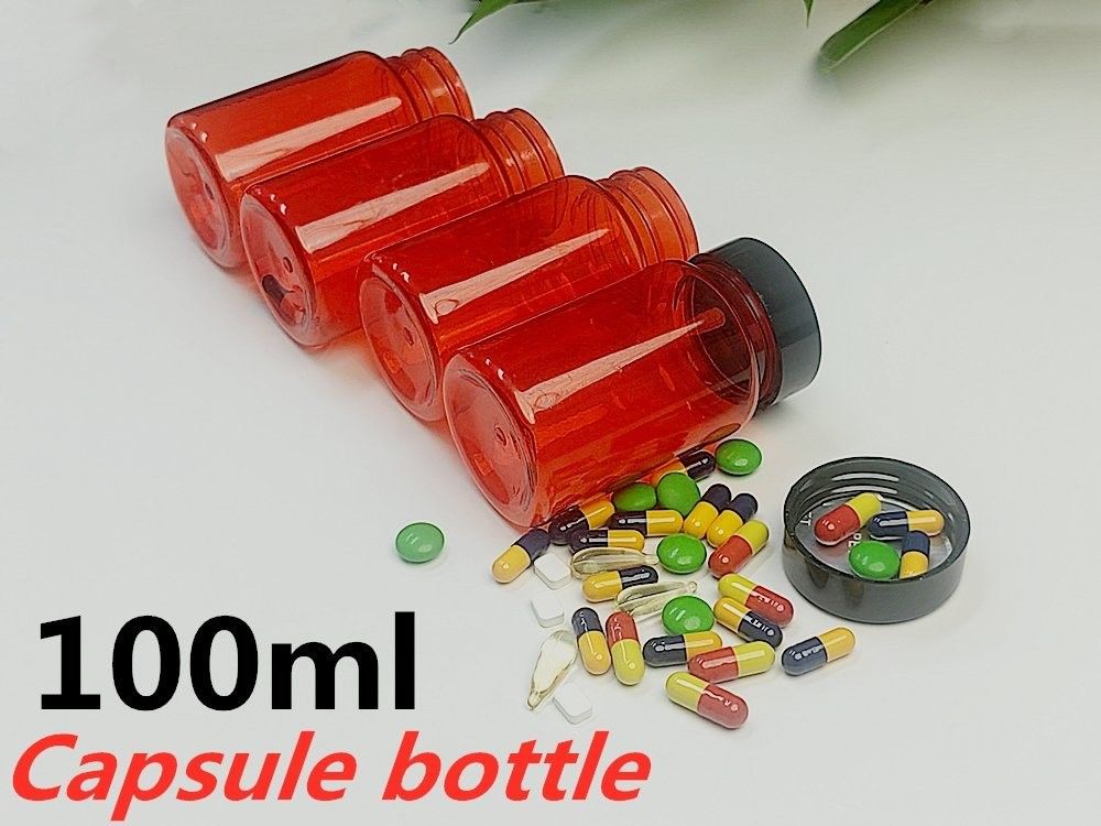 100 ml 150 ml PET butelka farmaceutyczna witaminy kapsułka tabletka tabletka suplementy diety kapsułka plastikowa butelka medycyna opieka zdrowotna