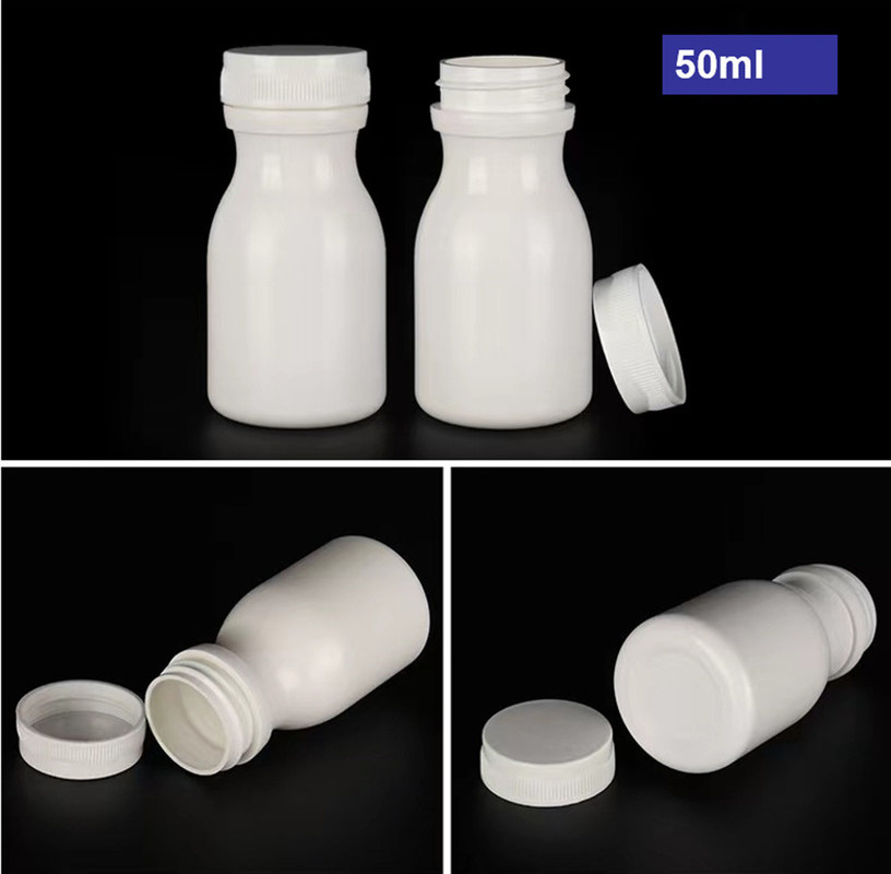 Puste Okrągłe 50 ml 100 ml 150 ml Białe kapsułki HDPE Tabletki tabletki Butelki Plastikowe suplementy