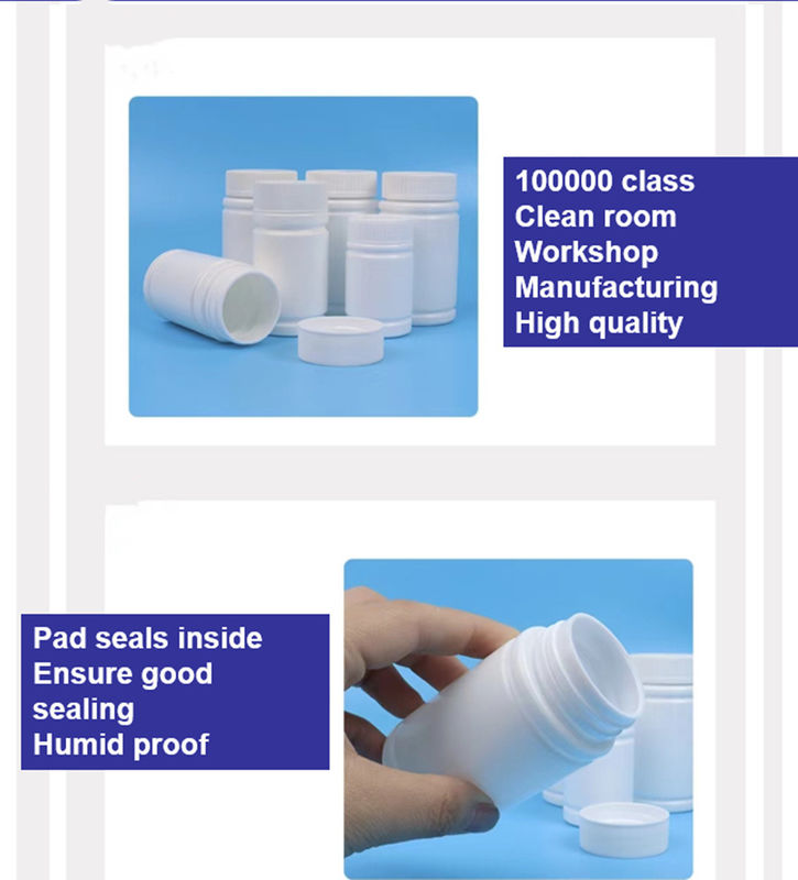 30 ml 50 ml 100 ml Biały PE Pustka Kapsułka witaminowa Plastikowa Suplement Tabletka Medycyna Kapsułka Tabletki Butelki