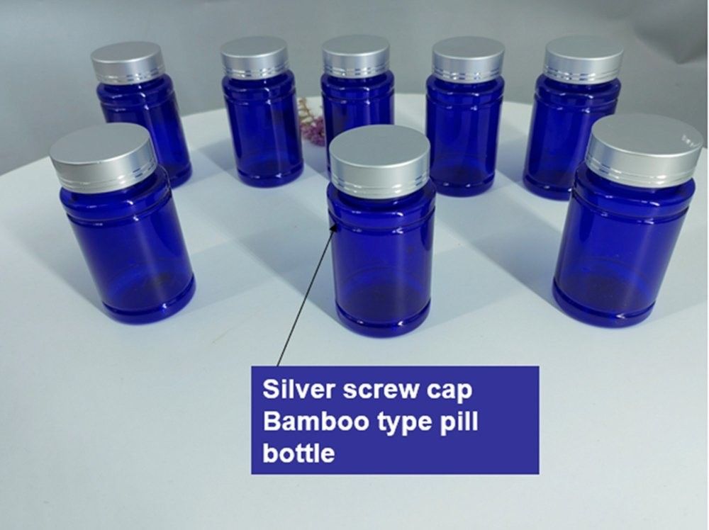 Plastic Vitamin Supplement Butelka PET Kapsuła Tabletka Tabletka Butelka Błękitna 100 ml 120 ml Plastikowy pojemnik Butelka leków