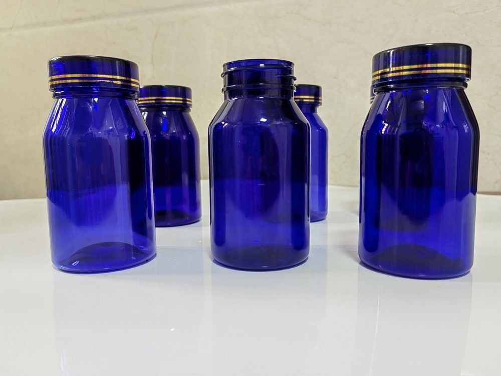 Plastic Vitamin Supplement Butelka PET Kapsuła Tabletka Tabletka Butelka Błękitna 100 ml 120 ml Plastikowy pojemnik Butelka leków