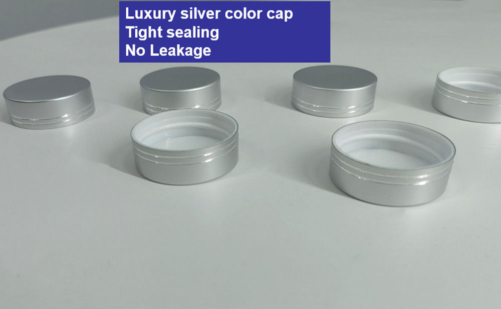 Plastic Blue PET 100 ml Kapsułka Tabletka Butelka z srebrną muszką