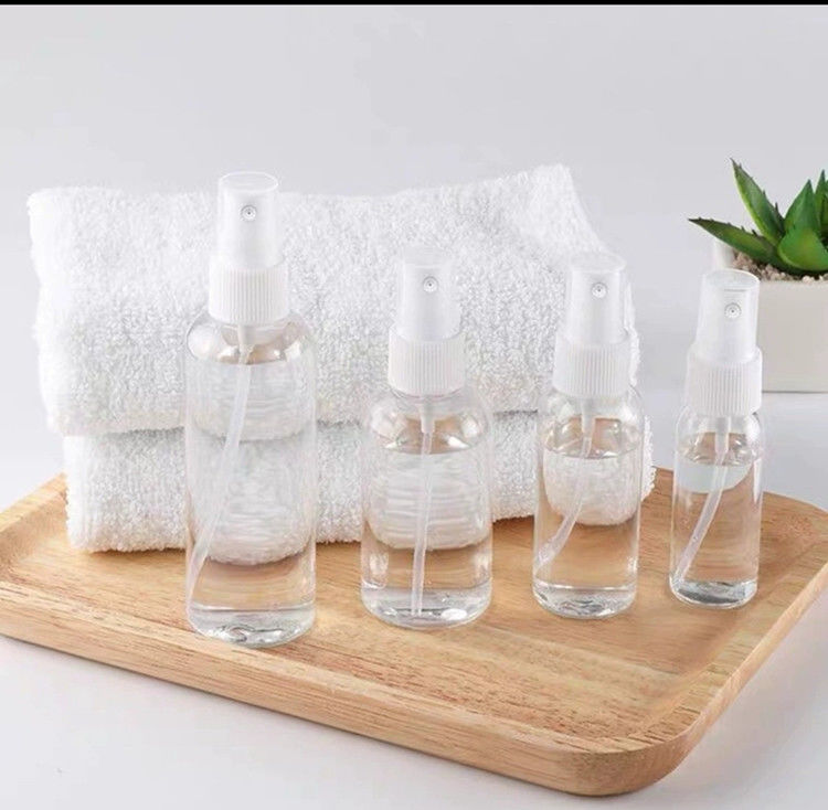 50 ml 60 ml 100 ml PET przejrzysty okrągły, dostosowany do potrzeb, odpłynny środek dezynfekujący ręce, okrągły, odpłynny kosmetyczny, plastikowy butelka PET