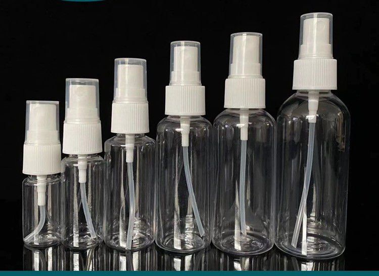 50 ml 60 ml 100 ml PET przejrzysty okrągły, dostosowany do potrzeb, odpłynny środek dezynfekujący ręce, okrągły, odpłynny kosmetyczny, plastikowy butelka PET