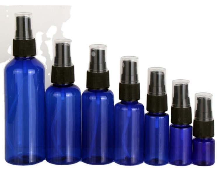 60 ml 120 ml 355 ml niebieski Plastic Hand Sanitizer Skincare Shampoo Spray Butelka PET Kosmetyczny przejrzysty Plastic sprayer Bottles