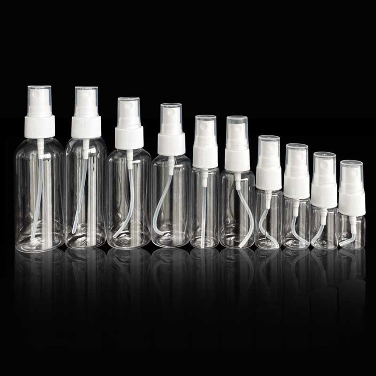 60 ml 120 ml 355 ml niebieski Plastic Hand Sanitizer Skincare Shampoo Spray Butelka PET Kosmetyczny przejrzysty Plastic sprayer Bottles