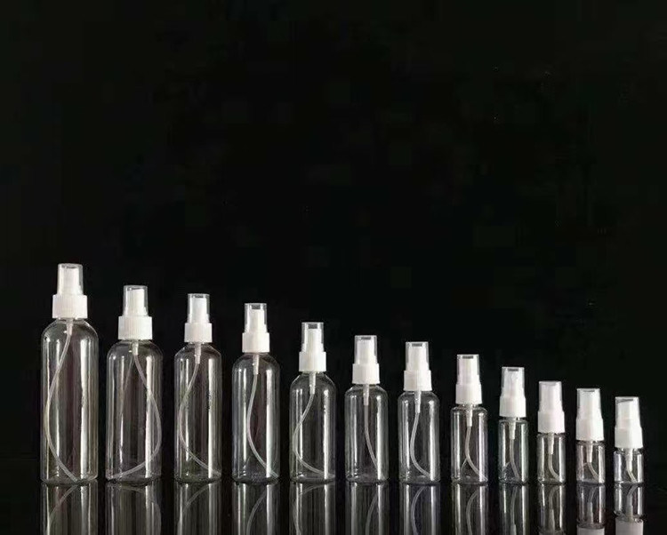 60 ml 120 ml 355 ml niebieski Plastic Hand Sanitizer Skincare Shampoo Spray Butelka PET Kosmetyczny przejrzysty Plastic sprayer Bottles