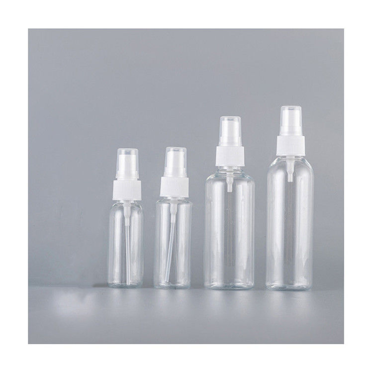 PET Pustka plastikowa butelka do spryskowania mgły przezroczysta Alkohoł perfumujący Butelki do spryskowania plastikowe do ponownego napełnienia z pompą do spryskowania mgły