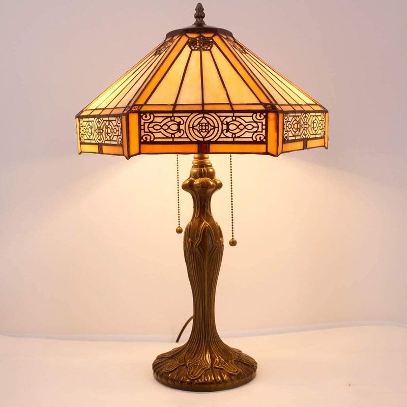 30cm Heksagon Studio Retro Ciepła sypialnia Dom Ręcznie wykonana Lampa Dekoracyjna Sztukę barwną Szkło tureckie Luksowa lampa stołowa