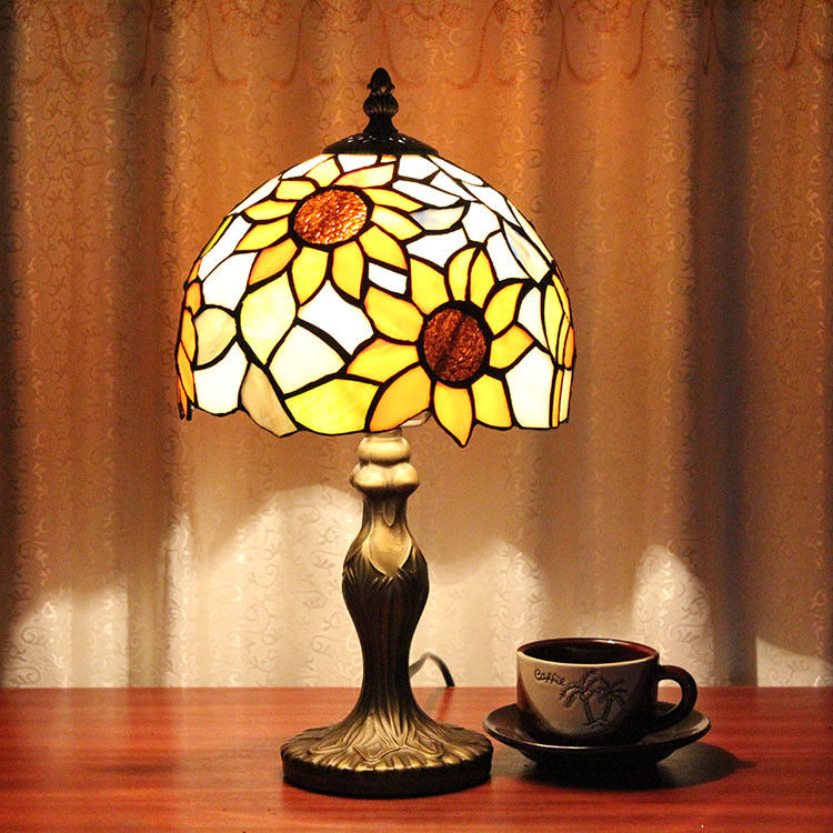 Europejski kwiat retro kreatywna nostalgia kawiarnia sypialnia salon czytanie światło lampy lampy biurowe luksusowe lampy nocne