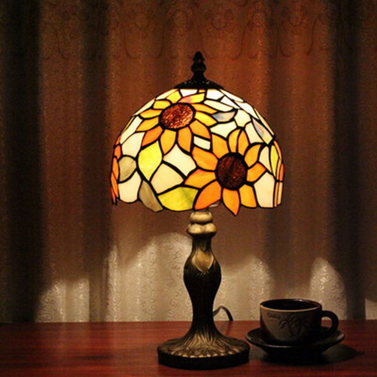 Europejski kwiat retro kreatywna nostalgia kawiarnia sypialnia salon czytanie światło lampy lampy biurowe luksusowe lampy nocne