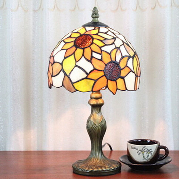 Europejski kwiat retro kreatywna nostalgia kawiarnia sypialnia salon czytanie światło lampy lampy biurowe luksusowe lampy nocne